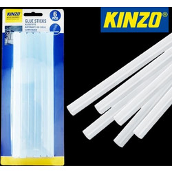 KINZO-79751 Σετ 6 ΤΜΧ. Ραβδοι Για Πιστολι Θερμοκολλησης 11X200MM