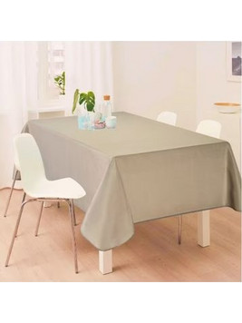 Τραπεζομάντηλο Τύπου Αλέκιαστο Μονόχρωμο Beige 100%pol. 150x220cm Flamingo