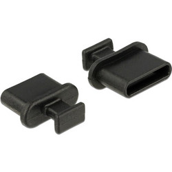 DELOCK κάλυμμα προστασίας για θύρα USB-C 64013 με λαβή, μαύρο, 10τμχ