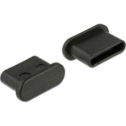 DELOCK κάλυμμα προστασίας για θύρα USB-C 64014, μαύρο, 10τμχ