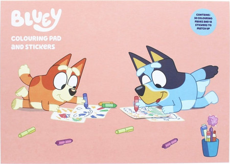 Bluey Colouring Book A4 & Sticker Set