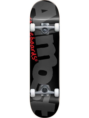 Almost Skateboards Logo Land FP Black 8.125