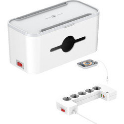 Επιτραπέζιος Box Φορτιστής Energizer EPB2500W03EU 2500W 5xΣούκο 2xUSB USB-C PD20W QC 2.4A Ασύρματη Φόρτιση 15W Διακόπτη Ασφαλείας 2m Λευκός