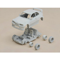 Άβαφη 3D Φιγούρα Model Kit Car BMW E36 M3 Felony για Βάψιμο DIY (Δώρο τα Χρώματα)