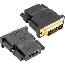 DVI to HDMI Female 24+5 Pin Μετατροπέα Gold Adapter 14418