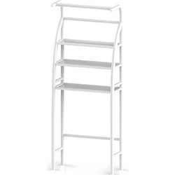 HOME USE ραφιέρα μπάνιου HUH-0222 με 3 ράφια, μεταλλική, 65x25x175cm, λευκή HUH-0222