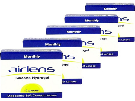 Visco Vision Airlens silicone hydrogel μηνιαίοι φακοί επαφής 2τμχ - 5 κουτιά πακέτο προσφοράς