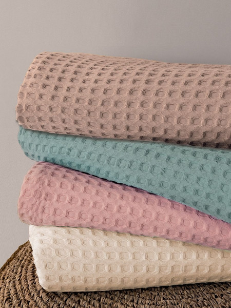 Κουβέρτα Πικέ 170x240 MARCIE PINK Ροζ Palamaiki