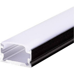 Aca Light BLACK MICRO ALUMINUM PROFILE WITH OPAL PC DIFFUSER 2m/pc