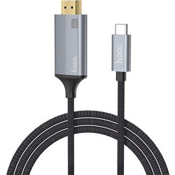 Hoco Καλώδιο HDMI 1.3 Braided HDMI Male to USB-C Male 1.8m Black