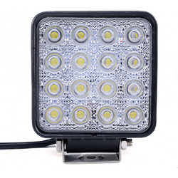 Τετράγωνος προβολέας LED 48W 30 δουλεύει από 12V έως καί 32V για βάρκες τρακτέρ φορτηγά αυτοκίνητα - OEM