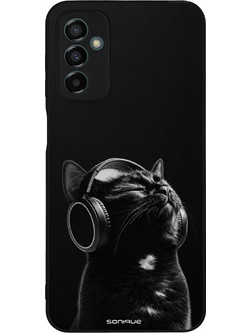 Sonique Men's Edition Θήκη με Σχέδιο «Audio Kitten - Black» (Samsung Galaxy M23 5G)