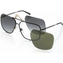 Porsche Design 8928 D Ανδρικά Γυαλιά Ηλίου Aviator Μεταλλικά Μαύρα με Γκρι Degradee Φακό