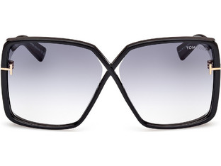 Tom Ford FT1117 01B Γυναικεία Γυαλιά Ηλίου Oversized Κοκάλινα Μαύρα με Μαύρο Polarized Φακό