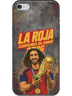 Θήκη La Roja Campeones del Mundo - Marc Cucurella iPhone 6/6s Black TPU (Μαύρη Σιλικόνη)
