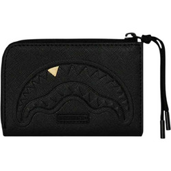SPRAYGROUND U BLACKED OUT EMBOSSED GOLD TOOTH WALLET - W9328