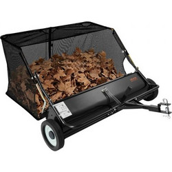 Sweeper VEVOR Tow Behind Lawn Sweeper, 122cm Pull Behind Yard Sweeper, 26 cu.ft Hopper Bag Capacity, Συλλέκτης φύλλων και γρασιδιού με σχοινί απόρριψης, ρυθμιζόμενο ύψος σάρωσης, σάρωθρες κήπου για αγ