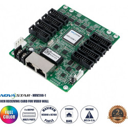 GLOBOSTAR MRV208-1 41021 Novastar MRV208-1 Receiving Card για Οθόνες LED Video Wall 8 x HUB75E με Loading Capacity σε Pixel 256 x 256px - Gigabit Network Ethernet Input & Output Ports - DC 5V IP20 - Μ