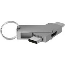 TerraTec Microusb Μετατροπέας USB-C / micro USB male σε USB-C / micro USB female Ασημί 1τμχ