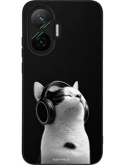 Sonique Men's Edition Θήκη με Σχέδιο «Audio Kitten - White» (Xiaomi Poco F7 5G)