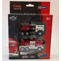 ToyMarkt Σετ 2 Πυροσβεστικά Pull Back Σε Κουτί 902254
