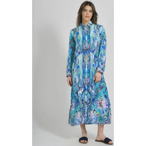 Inart Ble Maxi Καθημερινό Φόρεμα Γαλάζιο 5-41-375-0379 Inart Ble Maxi Καθημερινό Φόρεμα Γαλάζιο 5-41-375-0379