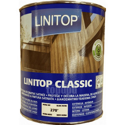 Linitop Classic Bερνίκι Εμποτισμού 270 Λευκή Πατίνα Satin 1lt