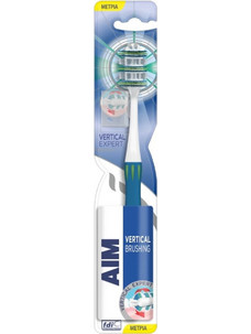 Aim Vertical Expert Medium Οδοντόβουρτσα Μπλε