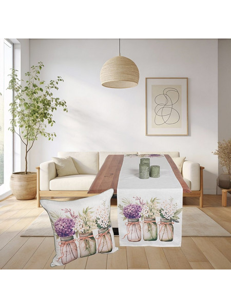 Τραβέρσα Τυπωτή 40x170 Βάζα Με Λουλούδια "Ilis Home"