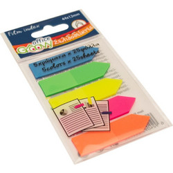 Αυτοκόλλητοι Σελιδοδείκτες Groovy Film Neon Βελάκι 44x12mm Σετ 5 τεμαχίων 25 φύλλα