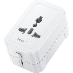 Universal Αντάπτορας Πρίζας Yesido MC32 1380W AU/US/EU/UK Λευκό