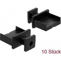 Delock Dust Cover for USB Type-A female with grip 10 pieces black (64009)