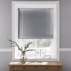 MRShome Μεταλλικό Στόρι αλουμινίου 25mm 120x140cm Γκρι Νίκελ