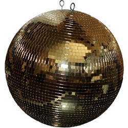 ATHENS BEST ENTERTAINMENT GOLD MIRROR BALL - 50cm with double safety lock - Disco Ball 10x10cm (MB-50G)