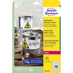 Ετικέτες Weatherproof Α4 L4778-20 (45,7 x 21,2 mm )