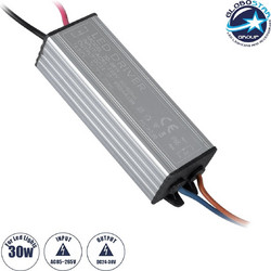 GloboStar 73781 Μετασχηματιστής Προβολέα LED 30W IN 230V OUT 900mA DC 0.95PF Μ10 x Π3 x2.2 73781