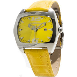 Chronotech Ανδρικό Ρολόι με Κίτρινο Δερμάτινο Λουράκι CT2188M-05