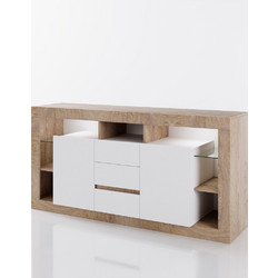 Genomax Έπιπλο Τηλεόρασης Ξύλινο Μπεζ Μ160xΠ80xΥ45cm Modul 923