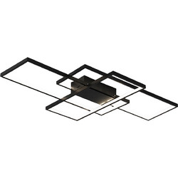 Φωτιστικό οροφής led μαύρο 3CCT Dimmable by remote control 58w 5300Lm