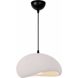 Φωτιστικό οροφής Riven E27 polyester μονόφωτο χρώμα κρεμ O35x80εκ