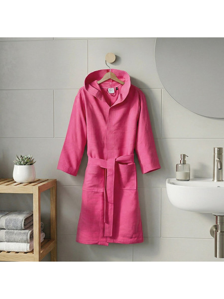 Beauty Home Μπουρνούζι Κολυμβητηρίου Microfiber με Κουκούλα Βεραμάν ART3471