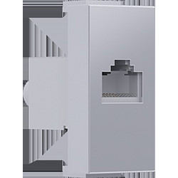 MODYS ΠΡΙΖΑ ΔΙΚΤΥΟΥ ΑΣΗΜΙ RJ45 CAT.6A IP20 ΜΕ ΘΩΡΑΚΙΣΗ / 10101312545