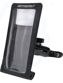 Motowolf MDL2818 Αδιάβροχη Θήκη Κινητού για Τιμόνι Μοτοσικλέτας Μαύρη