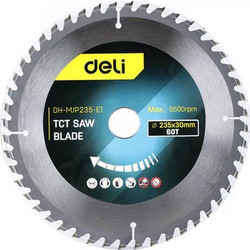 DELI DELI δίσκος κοπής ξύλου DH-MJP235-E1, 60 δόντια, 235mm, 6500rpm