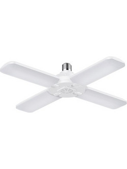 Powertech POWERTECH LED λάμπα E27-018, 4x αναδιπλούμενα πτερύγια, 52W, 4000K, E27