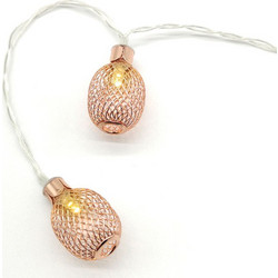 METAL PINAPPLE 10LED ΛΑΜΠΑΚΙΑ ΣΕΙΡΑ ΜΠΑΤΑΡΙΑΣ (3xAA) ΚΑΙ ΧΡΟΝΟΔΙΑΚΟΠΤΗ (6ΟΝ/18OFF) ΘΕΡΜΟ ΛΕΥΚΟ ΧΑΛΚΙΝΟ | ACA | FMCPEAR10WW2AT