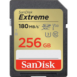 Sandisk Extreme SDXC 256GB Class 10 U3 V30 UHS-I 180MB/s