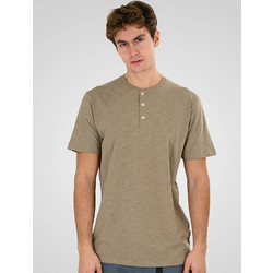Henley Flama T-Shirt DOUBLE TS-9146 TAUPE