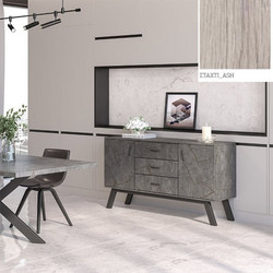 Μπουφές Νο 10 Με 2 Πόρτες Και 3 Συρτάρια 150x44.5x85 Με Επιλογές Χρωμάτων - Σταχτί-Staxti
