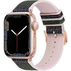 Hoco WA11 Diamond Series Λουράκι Σιλικόνης Black / Gold / Blue (Apple Watch 42 / 44 / 45 / 49mm)